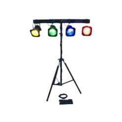Old School: 4 x PAR 56,  300 watt op T-bar, JB LM400 Controller + Multikabel
