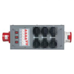 PSU 32A IN, 6 x Schuko + 1 x CEE 32A (link) OUT