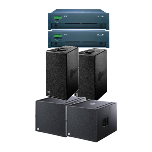 LS20: d&b audiotechnik 2xQ7+2xQsub+2xD12 amp with DSP 3 Kw